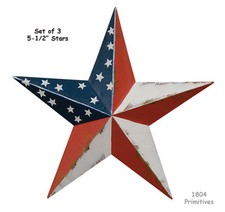 NEW -- 3 Lightly Distressed 5-1/2 Patriotic B...
