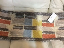 West Elm Lumbar Pillow Cover NWT! Roar & Rabbit 14x36 Stacked Horizon Fringe