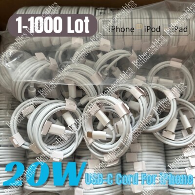 USB-C PD Fast Charger Cable Cord Type USB C For iPhone 14 13 12 11 Pro Max X Lot
