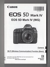 Canon EOS 5D Mark IV Genuine Camera Instruction Manual / Guide In English