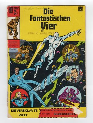 1972 MARVEL FANTASTIC FOUR #123 APP OF SILVER SURFER NIXON COVER KEY RARE GERMAN