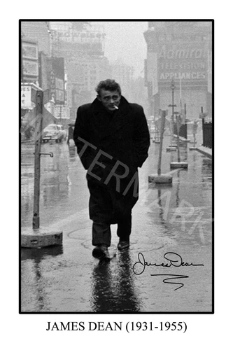 James Dean large signed 12x18 inch photograph poster - Top Quality
