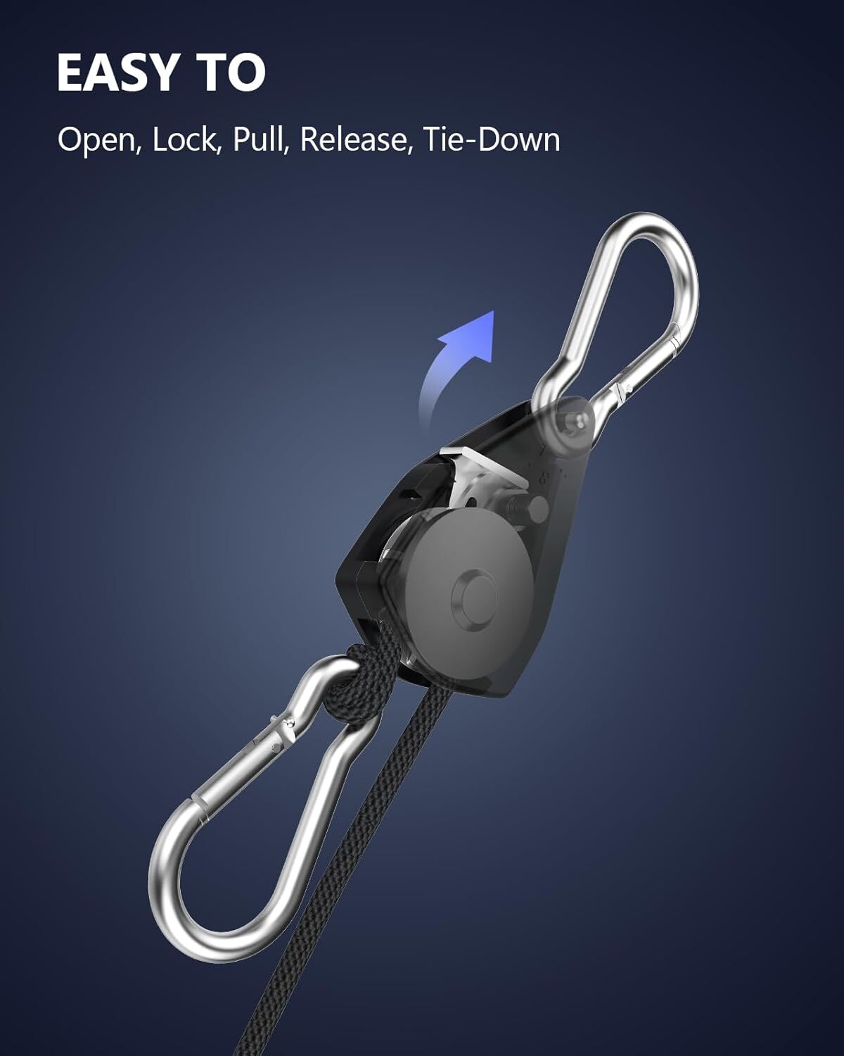 Retractable Heavy Duty Ratchet Tie Down Straps 4Pack, Black