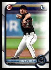 2022 Bowman Draft #BD-195 Jacob Miller Card Miami Marlins