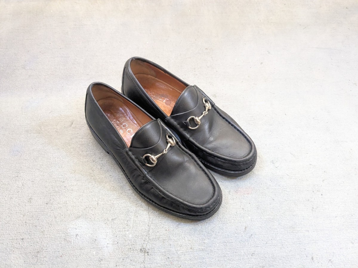 靴 90s Gucci Horsebit Loafers Gucci Horsebit Loafers Black Men 8.5 D Leather Dress Shoes