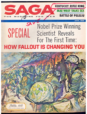 SAGA MAGAZINE, APRIL  1962,  Kentucky Rifle King, Mae West talks sex and more