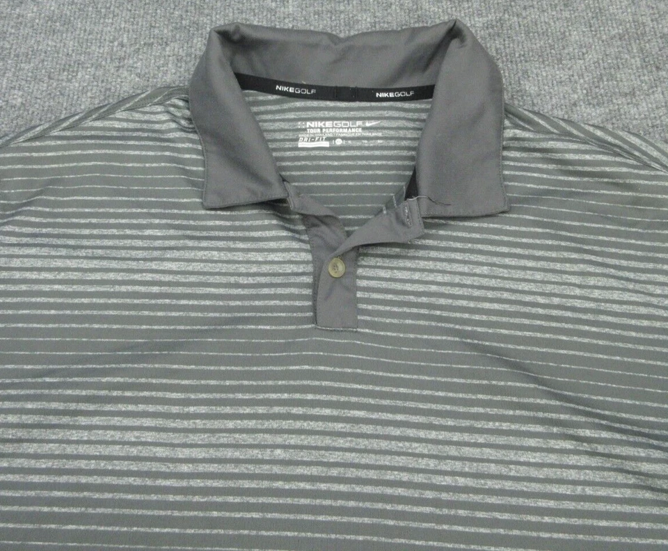 Camisa de golf Nike para hombre XL gris Tour Performance polo absorbente manga corta adulto XL Foto 3 de 4