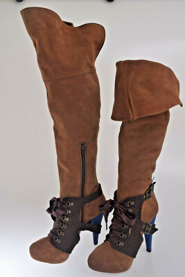 steampunk thigh high boots