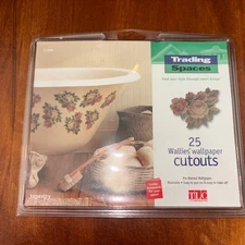 12999 WALLIES TRADING SPACES  PAPER CUTOUTS 25 FLOWERS Pre pasted wallpaper