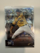 Jorge Lopez 2016 Bowman Chrome #146 Milwaukee Brewers Base Chrome RC