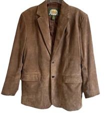 Cabela's Buffalo Nickel Suede Leather Sport Coat Jacket Blazer Men's 40 Reg