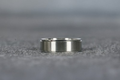 Edelstahl Ring Spinner Ring Drehring 7 mm Unisex Herren Damen Silber Größen 17 2
