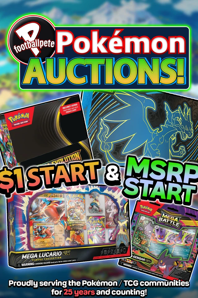 🔥$1 START POKEMON! + MSRP AUCTIONS!🔥W/MEG