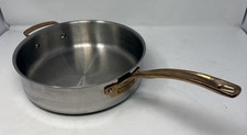 Viking 5.25 Qt 3-Ply 304 SS Aluminum Core Saute Pan Brass Handle No Lid Used