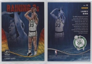 2022-23 Panini Donruss Optic Raining 3s Red & Gold Wave Prizm /99 Larry Bird HOF