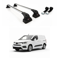 Roof Rack Cross Bars for Toyota Proace City 2019-2025 Aluminium 75kg Load