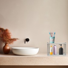 LuxeStone Two Layer Diatomite Bath and Kitchen Drying Organizer Storage Tray