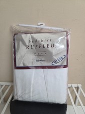 Full Bedskirt Ruffled 18" Extra Length Split Corner New From Linens's Things