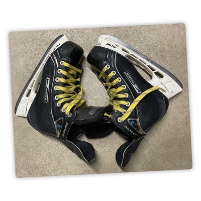 Nike Bauer ONE05 Supreme Lightspeed PRO Hockey Skates 4R  With Yellow Laces