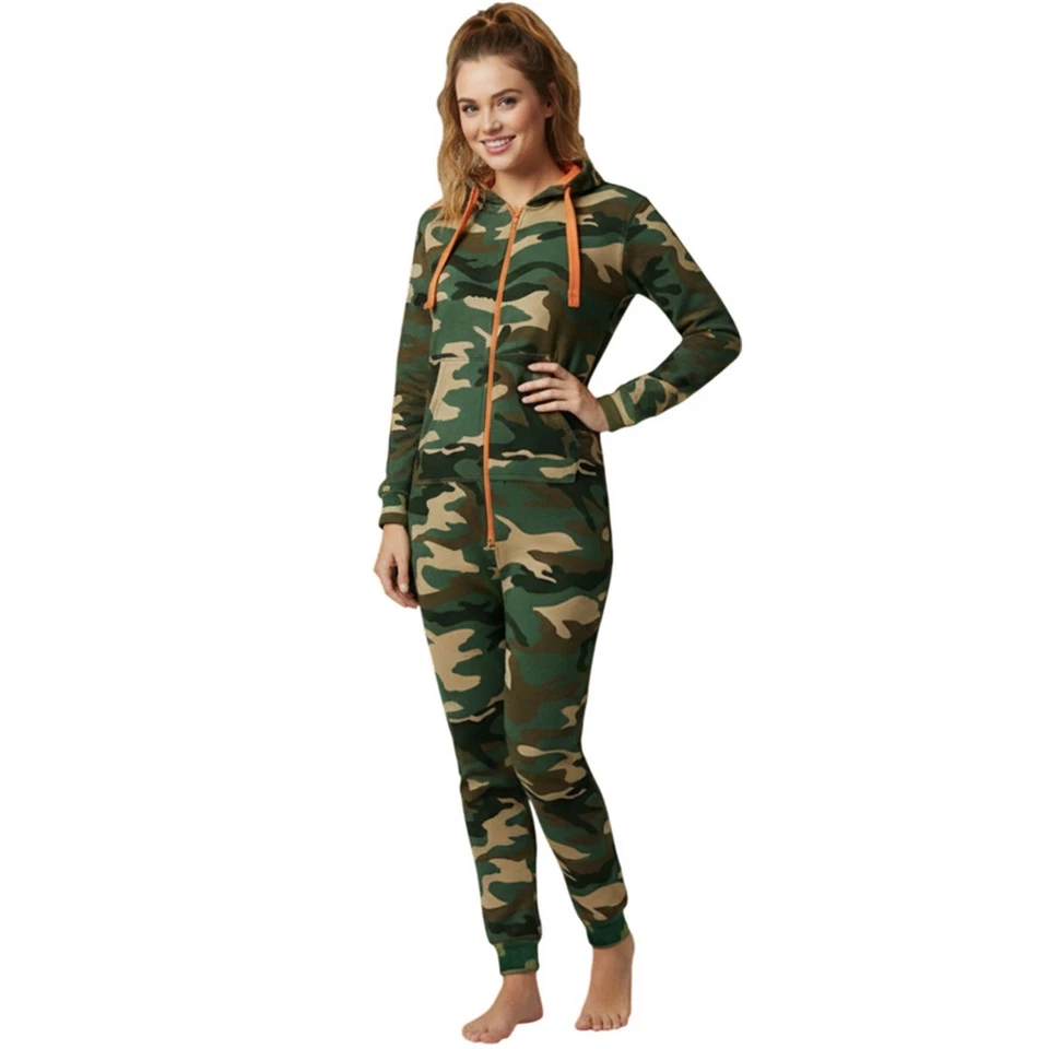 Urban Road Erwachsene Unisex Woodland Camouflage Onezee | tarnfarben 1Onesie1 All in One - Bild 3 von 4