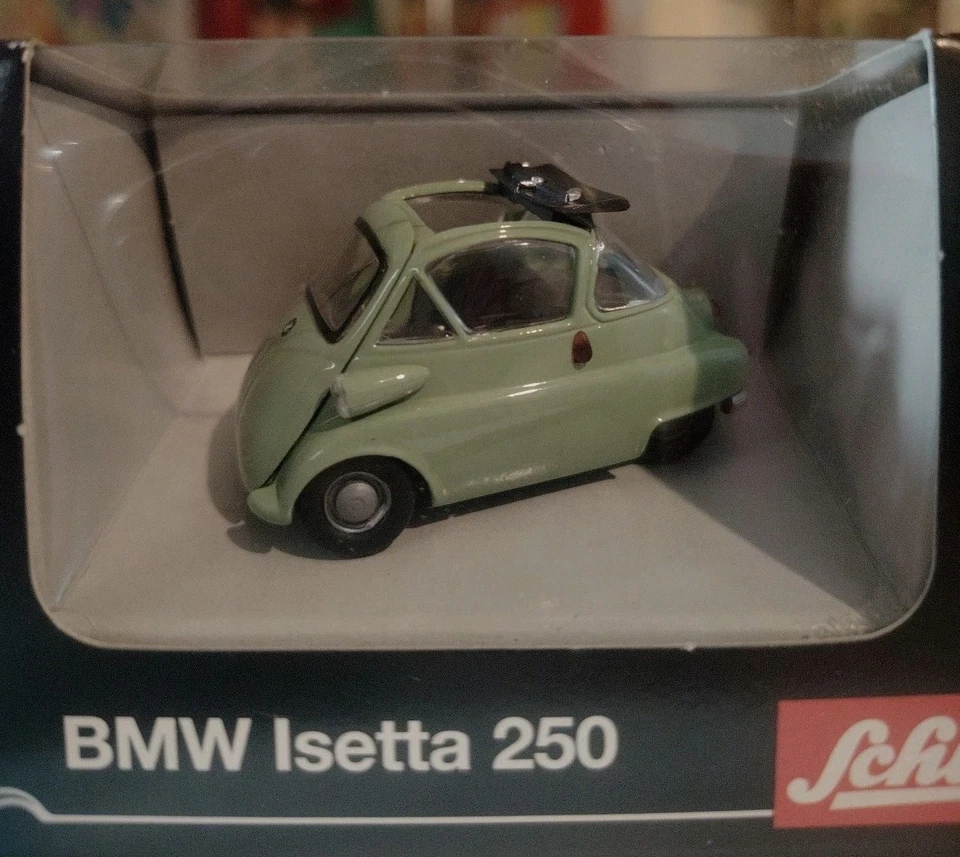 SCHUCO 1:43 -BMW ISETTA 250-Modellino Auto Metallo Verde - Made In Germany - Immagine 2 di 4