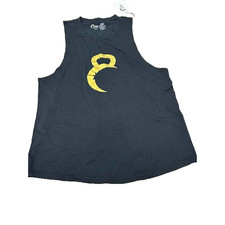 NWT Zyia Active Womens Gold Kettle Moon Tank Top Workout Gym Black Size XXXXL