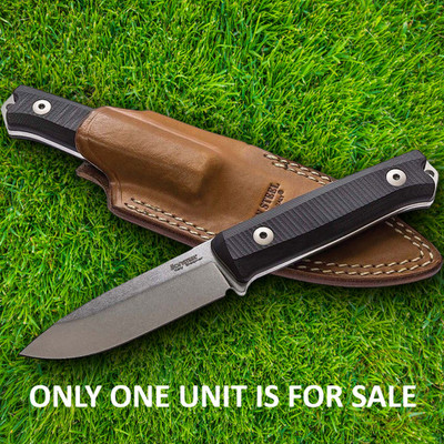LionSTEEL B40 Fixed Knife 3.88'' Full Tang Sleipner Tool Steel Blade G10 Handle