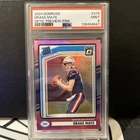 2024 Panini Donruss Rated Rookie Drake Maye #379 Optic Preview Pink PSA 9 (RC)