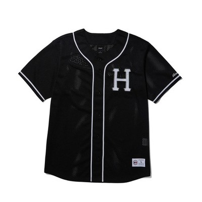 HUF Worldwide ''Crackerjack'' Baseball Jersey (Black) Mesh Shirt