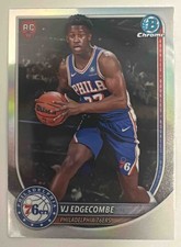 VJ Edgecombe 2025-26 Bowman #BRR-3 Chrome Red RC Variation 76ers KG