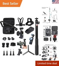 21-in-1 Accessories Kit for DJI Pocket 3: Tripod, Mounts, and Case Included