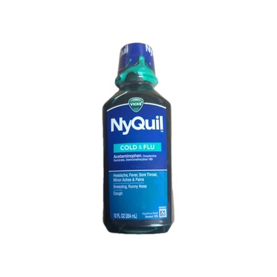 Vicks NyQuil, Nighttime Cold & Flu Symptom Relief, Relives Aches, Fever, Sore