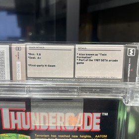 🧨 Thundercade NES WATA 9.8 A+ Sealed &ndash; Top of the Pop &ndash; Indiana Collection