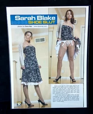 Vintage Glamour Magazine Ad - Stockings Heels Pinup Photo Art - Sarah LS-96