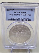 2010 P Boy Scouts Of America Commemorative Silver Dollar PCGS MS69 Certified