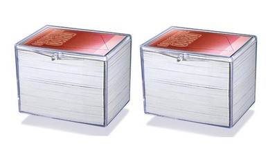 (Pack of 2) Ultra Pro 150-Card Hinged Plastic Boxes Holders For Trading Cards