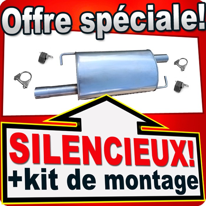Silencieux intermédiaire VW T5 2.0 2.5 TDI 2003-2015 pot d'échappement inox