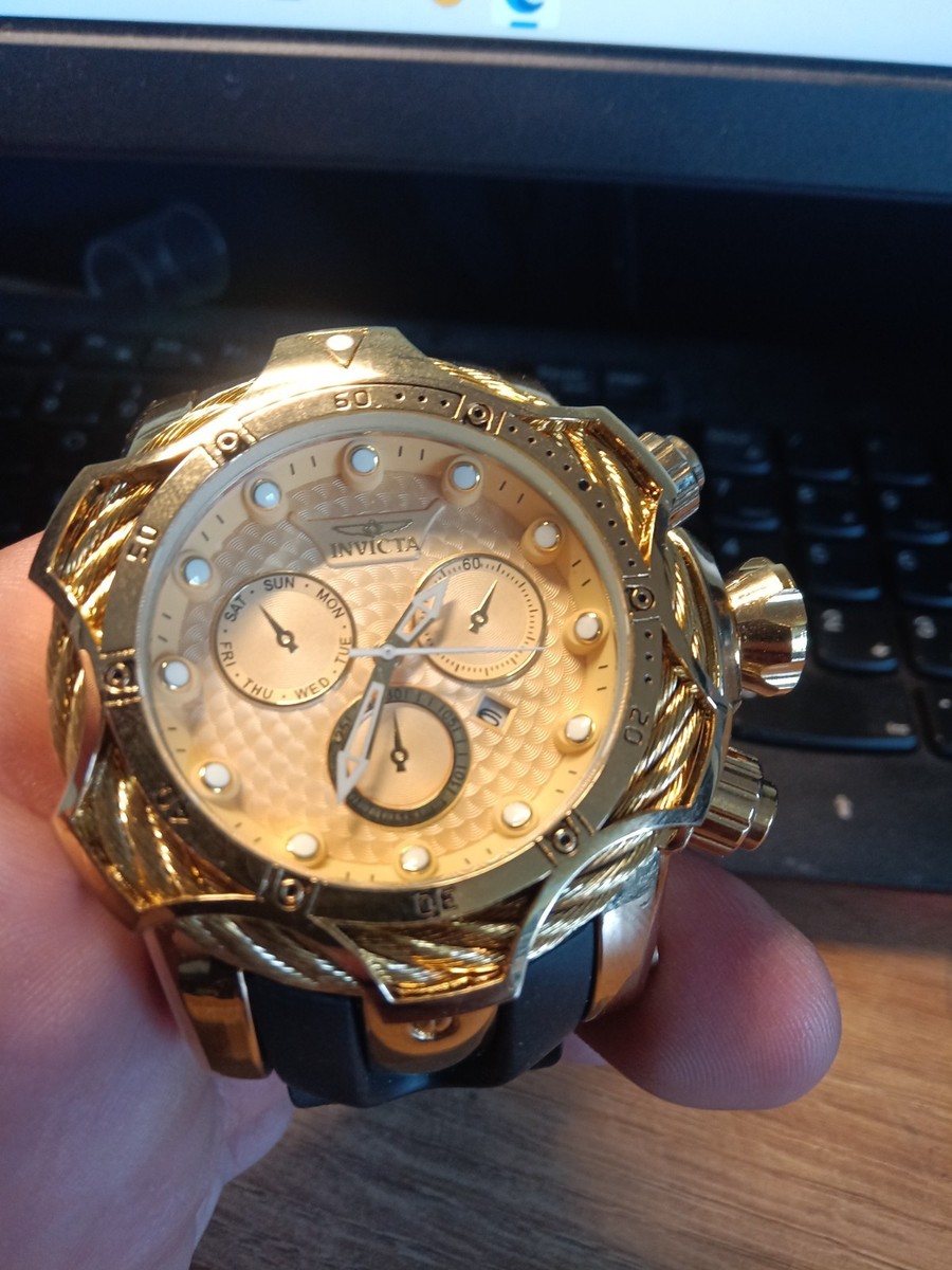 invicta venum gold dial 8161 mens watch | eBay