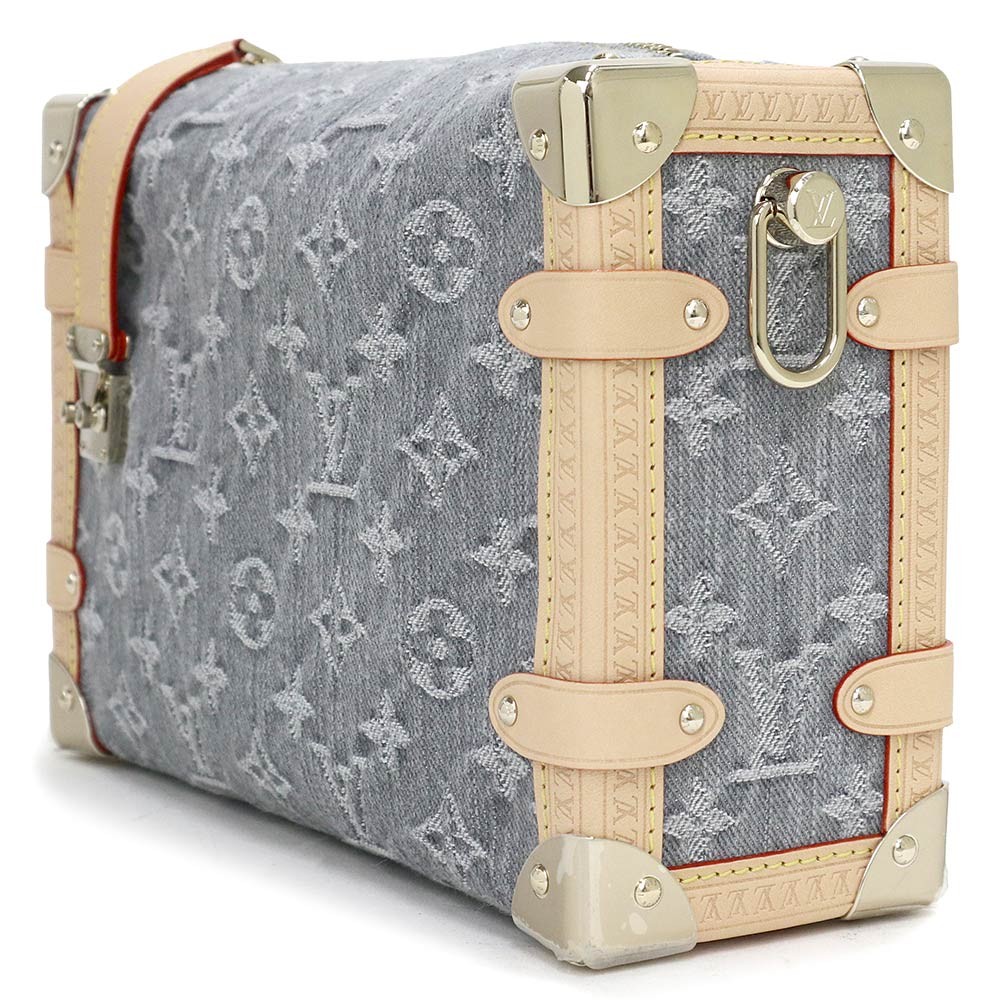 LOUIS VUITTON Side Trunk MM Shoulder Bag Monogram Denim, Washed