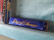 Parrot Diatonic Harmonica Key of C Blue Metal Body w/ Box MPN CD12/47