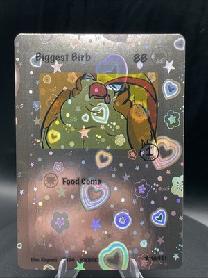 Biggest Birb POKIDOKI 18 Galaxy Holo 1st EDITION Chef Ken Lee Fan Art Pidgeot