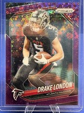 2025 Prizm Drake London No Huddle Purple Prizm Circles #7/75 Falcons!