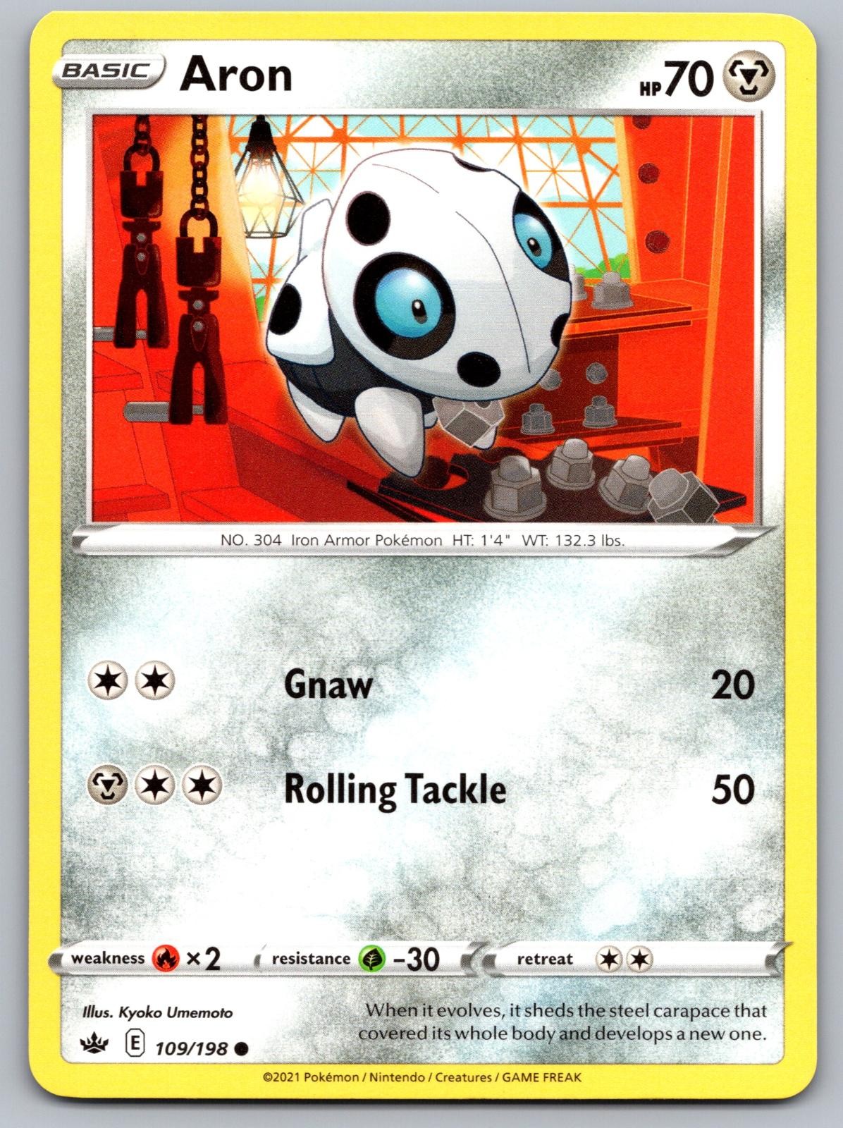 2021 ARON 109/198 COMMON CHILLING REIGN POKEMON NEAR MINT