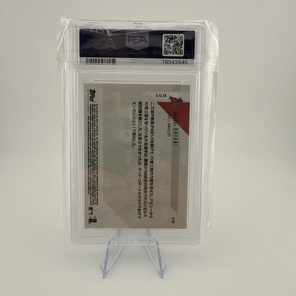 Shohei Ohtani #23J Japan 2018 Topps Now RC PSA10 Low Pop - Image 2 of 2