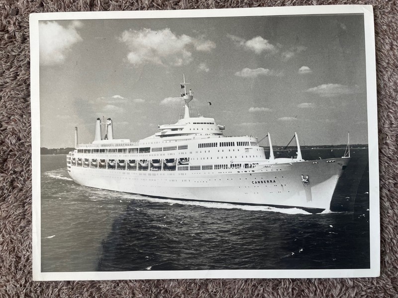 P&O Lines - Canberra - B&W Photo - 1960