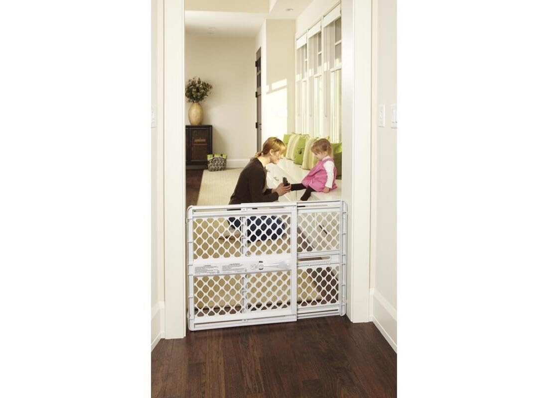 North States Universal Pet Gate: 26” - 42” Wide Dog Gate. Use as Pressure Mou...