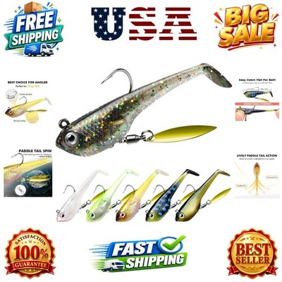 Shadtale Easy Catch Soft Fishing Lures with BKK Hooks - Trembly Sinking and V...