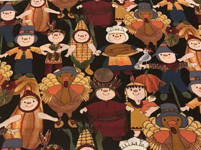 Thanksgiving Festival* Children*Turkey* Timeless Treasures*100% Cotton* 8'' x 21''