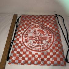 Vans 2018 US Open of Surfing Orange White Check Cinch bag