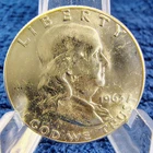1963 Franklin Half Dollar 50C - Philadelphia Mint - 90% Silver - BU Light Toning